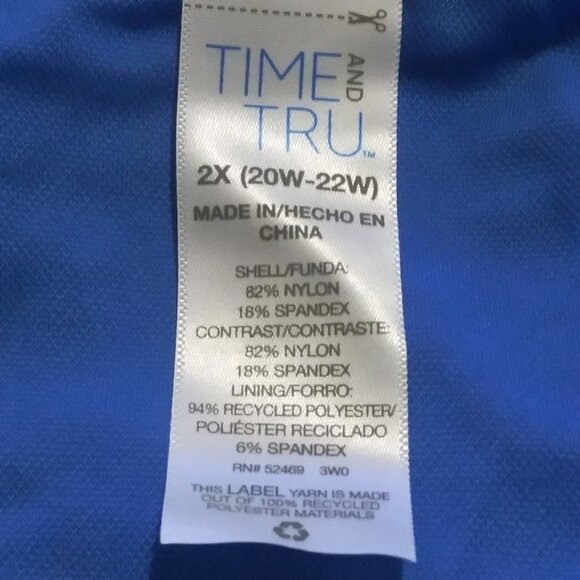 Time & Tru Womens Floral Bikini Bottom With Ruffle Detail Size 2X (20W-22W) - Picture 9 of 9